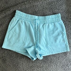 EUC! Victoria’s Secret fleece shorts with pockets, light blue size large